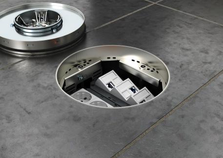 Cassetta livellabile con uscita cavo tubo, RKFR, acciaio inox 110 | 155 | 20 |  | R4